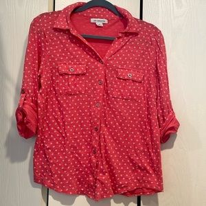 Liz Claiborne button up 3/4 sleeve blouse